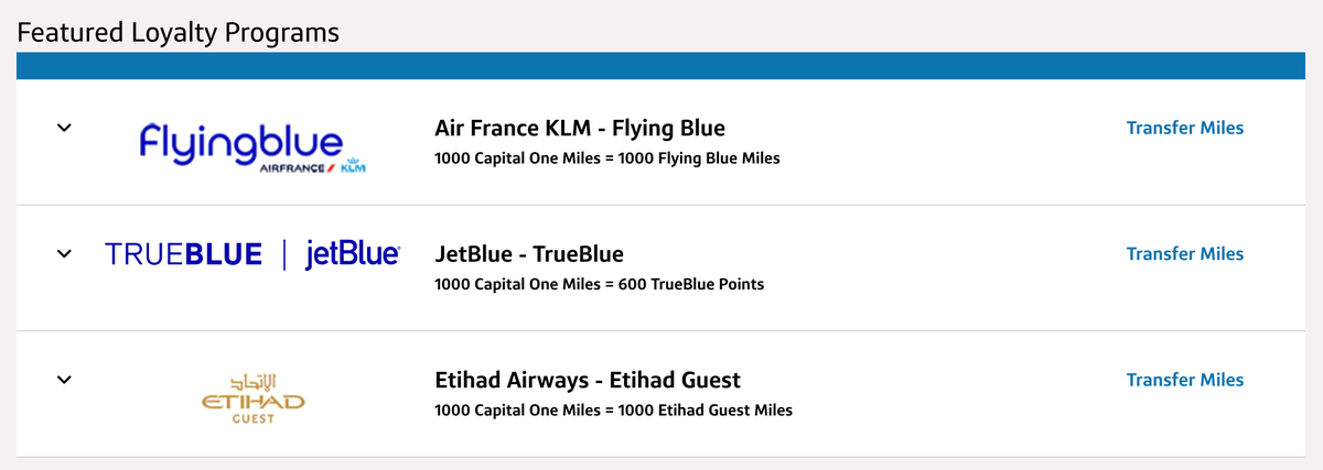 Find Aeroplan in the partner list and click Transfer Miles